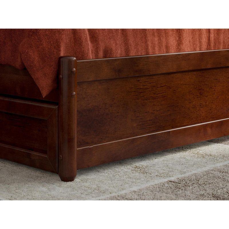 AFI Furnishings Full Panel Platform Bed with Twin Trundle in Walnut