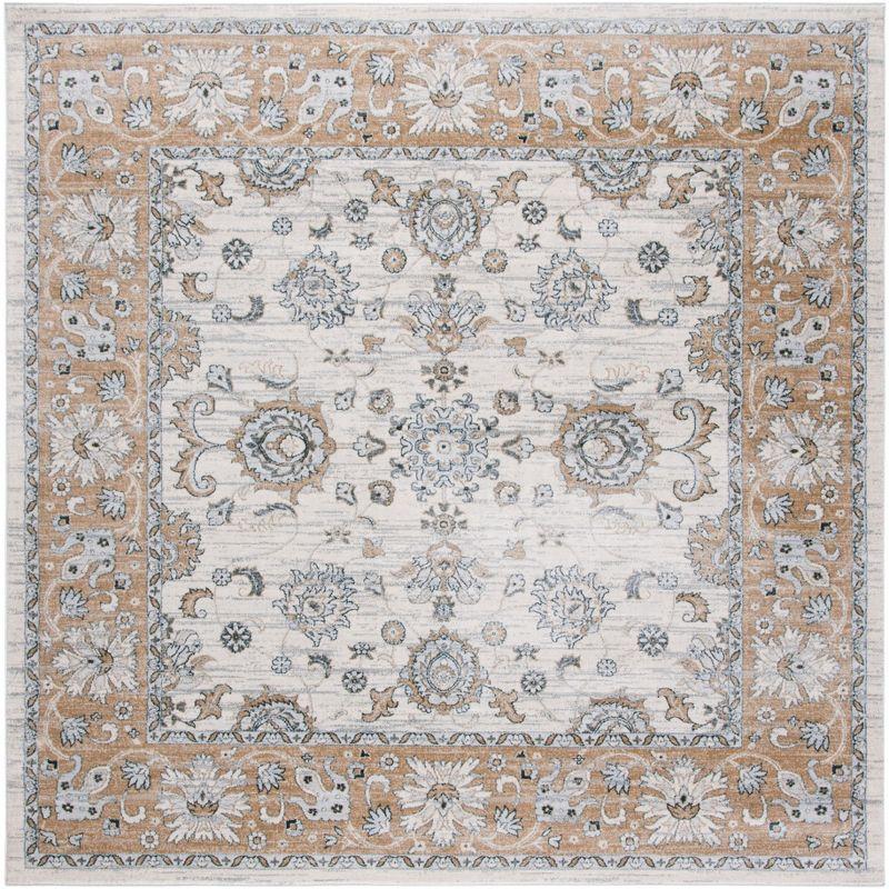 Isabella ISA940 Power Loomed Area Rug - Cream/Beige - 6'7"x6'7" - Safavieh.