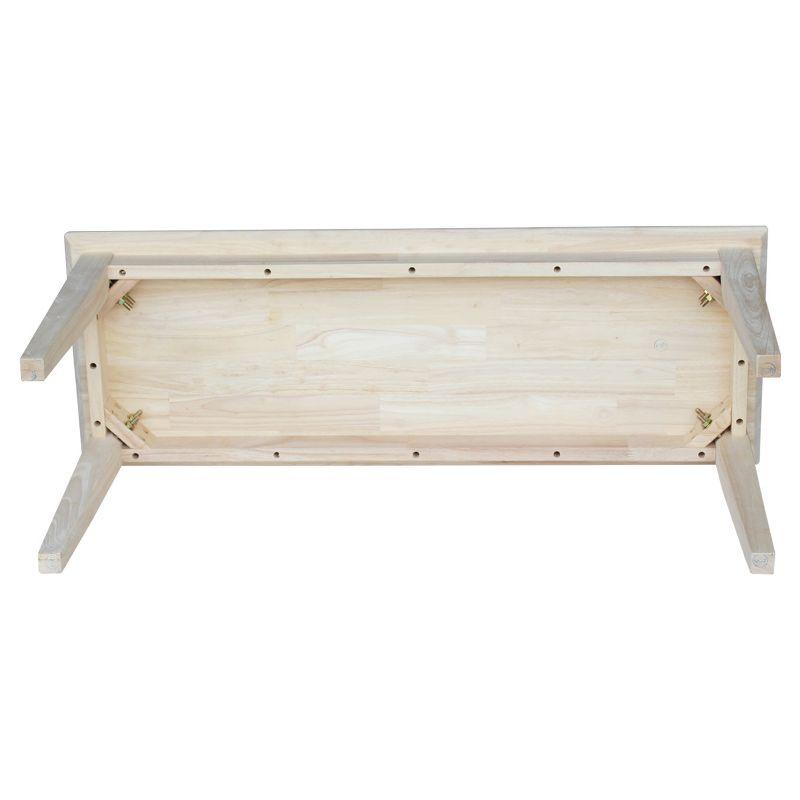 International Concepts Brookshire Bench - Unfinished: Hardwood Frame, 400 lbs Capacity, Spot Clean