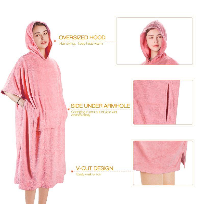 Microfiber Fleece Mid-Calf Bathrobe with Pockets and Hood