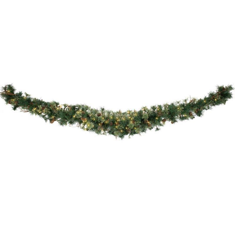 Pre-Lit Country Mixed Pine Artificial Christmas Garland - Clear Lights