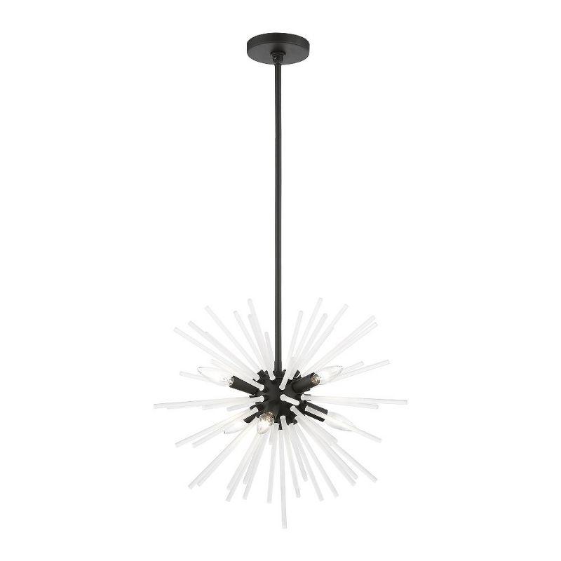 Livex Lighting Uptown 6 - Light Pendant in  Black