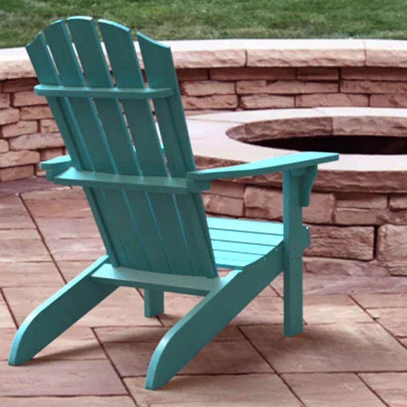 PolyTEAK Element Collection Poly Lumber Wood Alternative All Weather Outdoor Adirondack Chair for Patios, Porches, Decks, and Pool Side, Blue