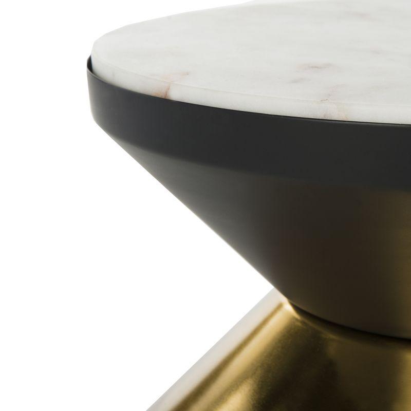 Azizi Stone Top Side Table - ACC3202A - Black/Gold - Safavieh