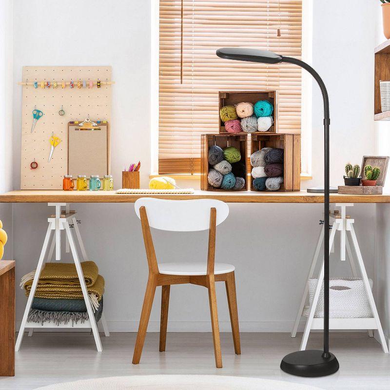 Brightech Litespan Slim 55 in. Industrial Dimmable LED Directional Task Floor Lamp