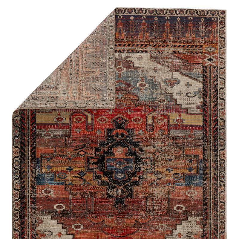 Cicero Indoor/Outdoor Medallion Area Rug Orange - Jaipur Living