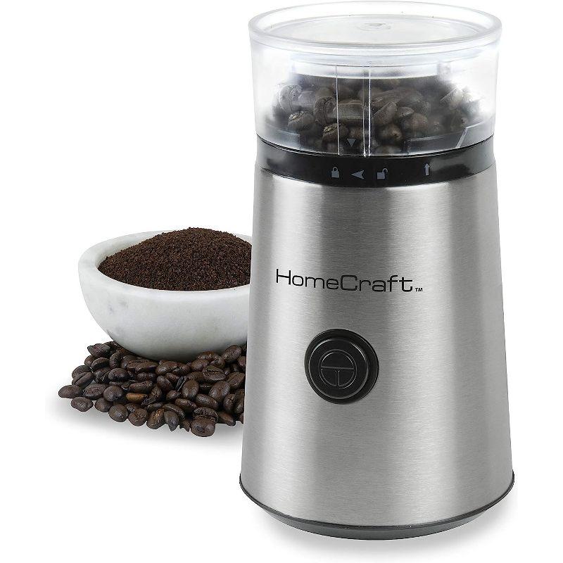 HomeCraft Stainless Steel Electric Blade Coffee Grinder