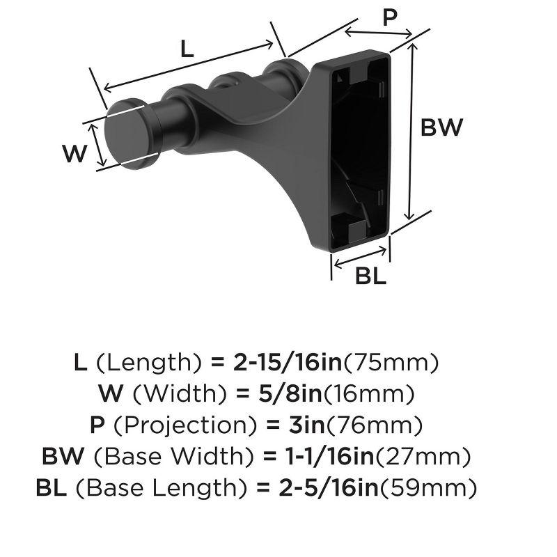 Amerock Davenport Wall Mounted Hook for Towel and Robe