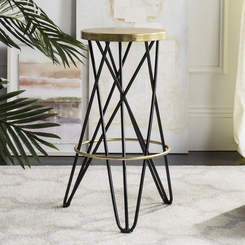 Lorna Gold Leaf Bar Stool  - Safavieh