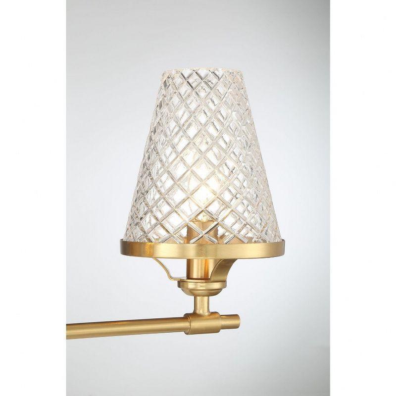 Savoy House Candler 3 - Light Vanity in  Warm Brass