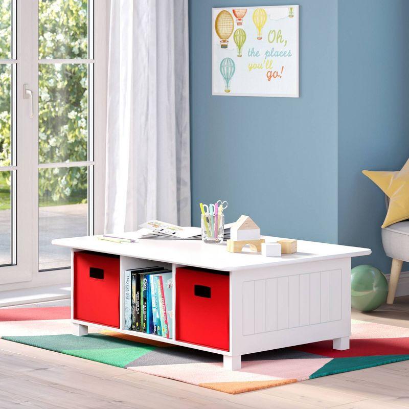 Kids' 6 Cubby Storage Activity Table - RiverRidge Home