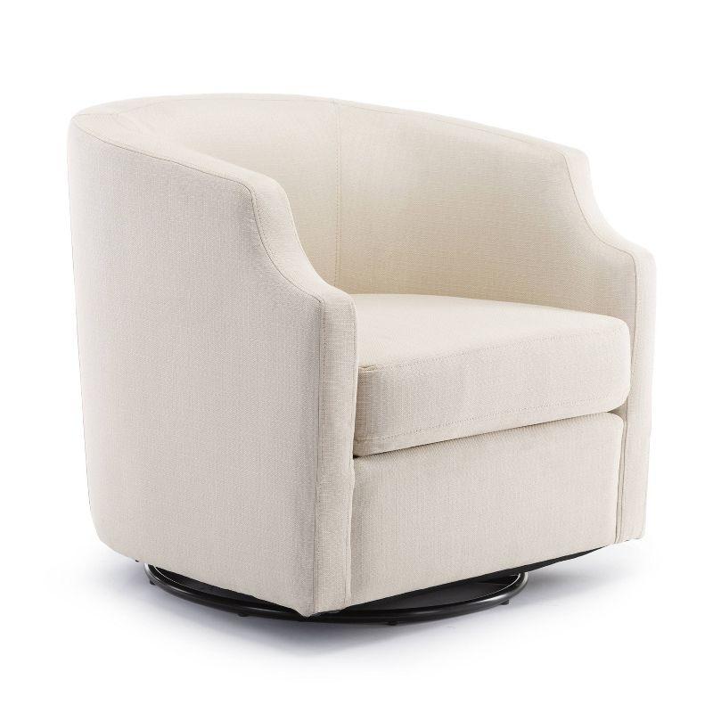 Debbie 77.47cm Wide Polyester Swivel Barrel Chair