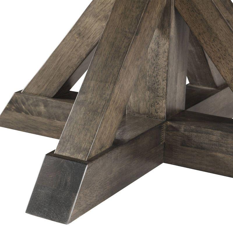 Finch Alfred Round Solid Wood Rustic Dining Table