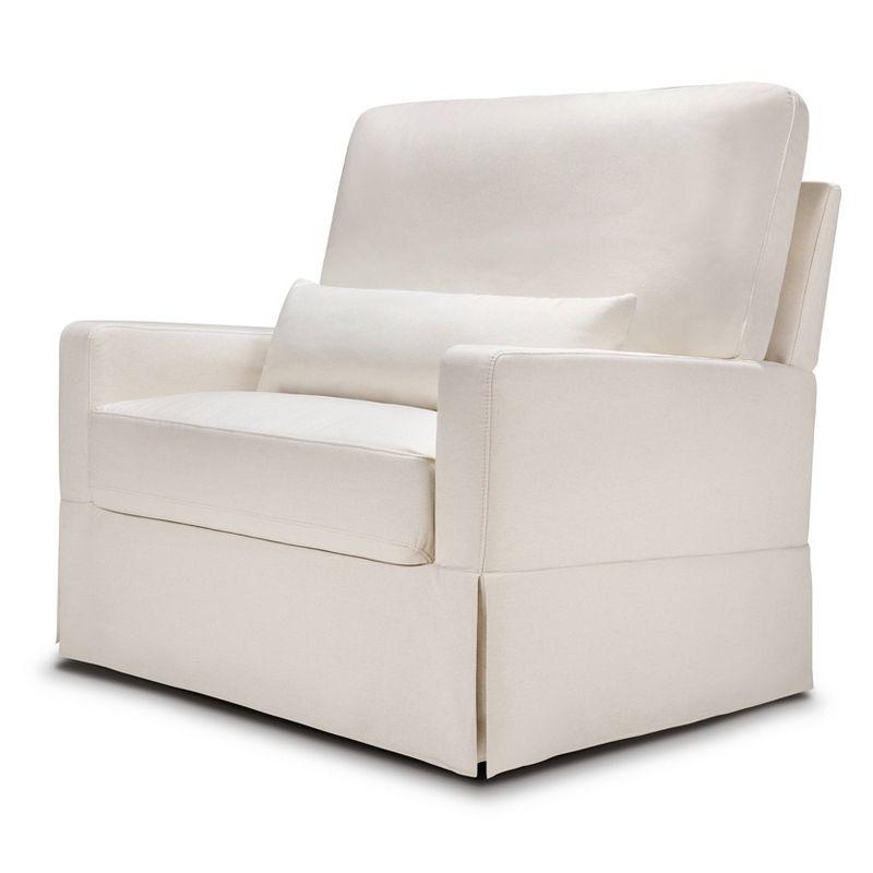 Crawford Pillowback Chair and a Half Upholstered Swivel Glider