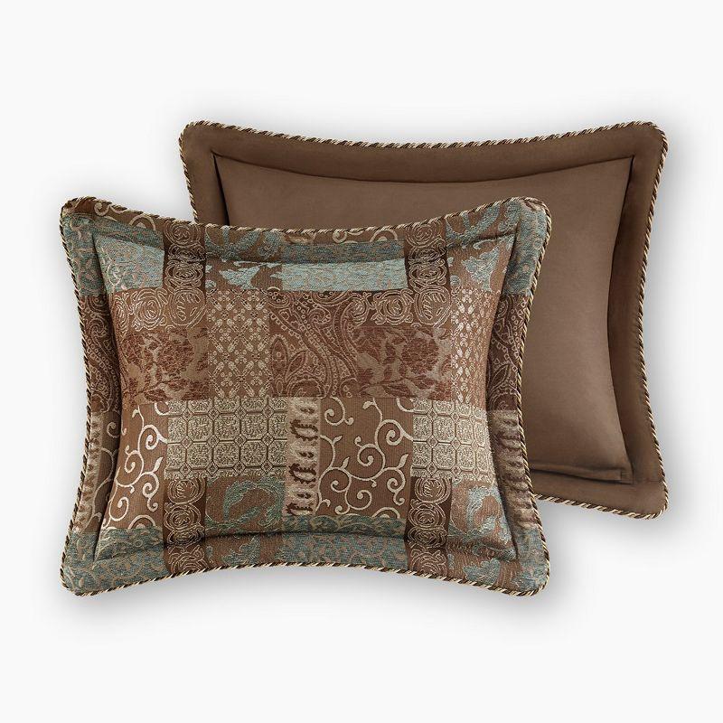 Gracie Mills Lange 4-Piece Patchwork Chenille Jaquard Comforter Set