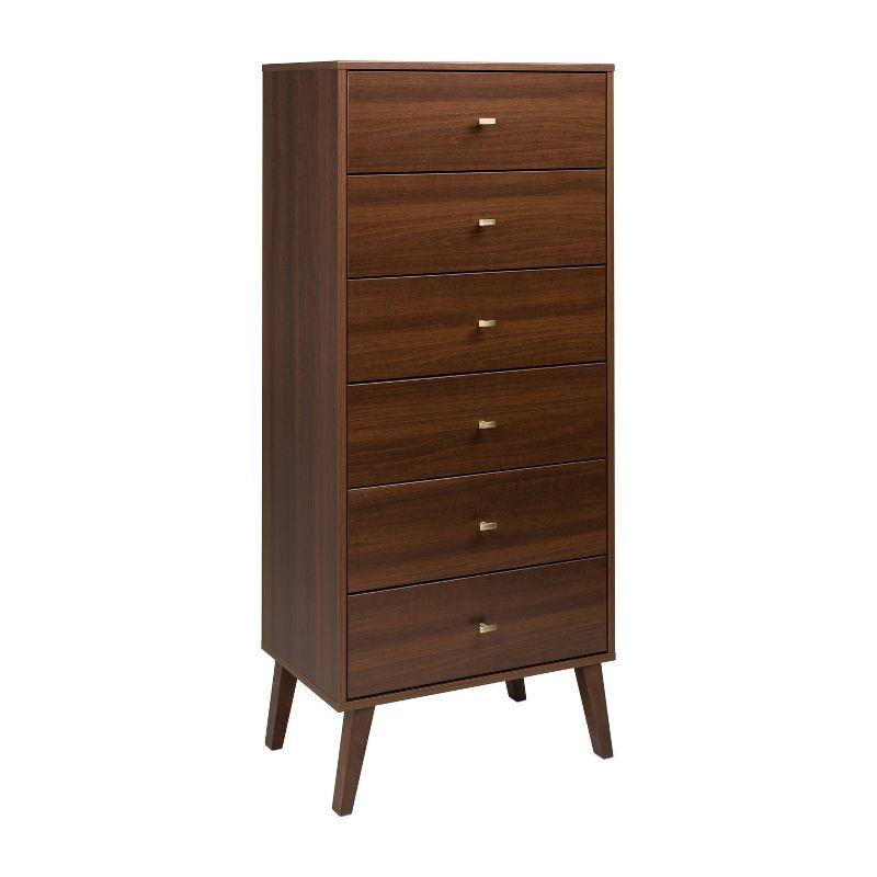 6 Drawer Milo Mid-Century Modern Tall Chest - Prepac