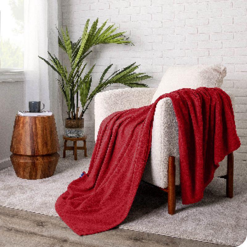 Lightweight Polar Fleece Blanket by Bare Home