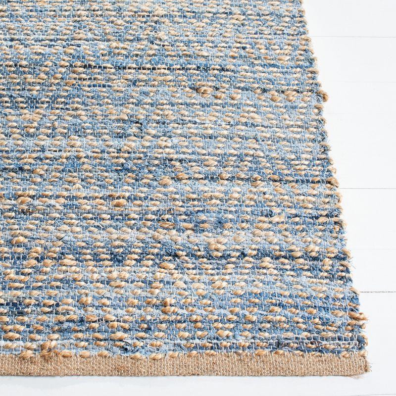 Cape Cod CAP350 Hand Woven Runner Rug - Natural/Blue - 2'3"x10' - Safavieh.