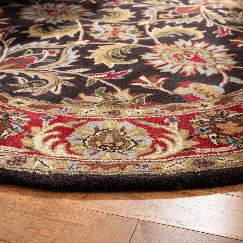 Heritage HG951 Hand Tufted Area Rug - Chocolate/Red - 8' round - Safavieh.