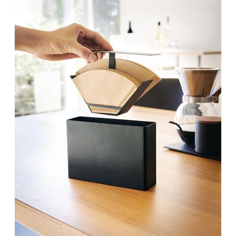 Yamazaki Home Yamazaki Home 02 Coffee Filter Case - Kitchen Storage Holder Container, Steel, Lid