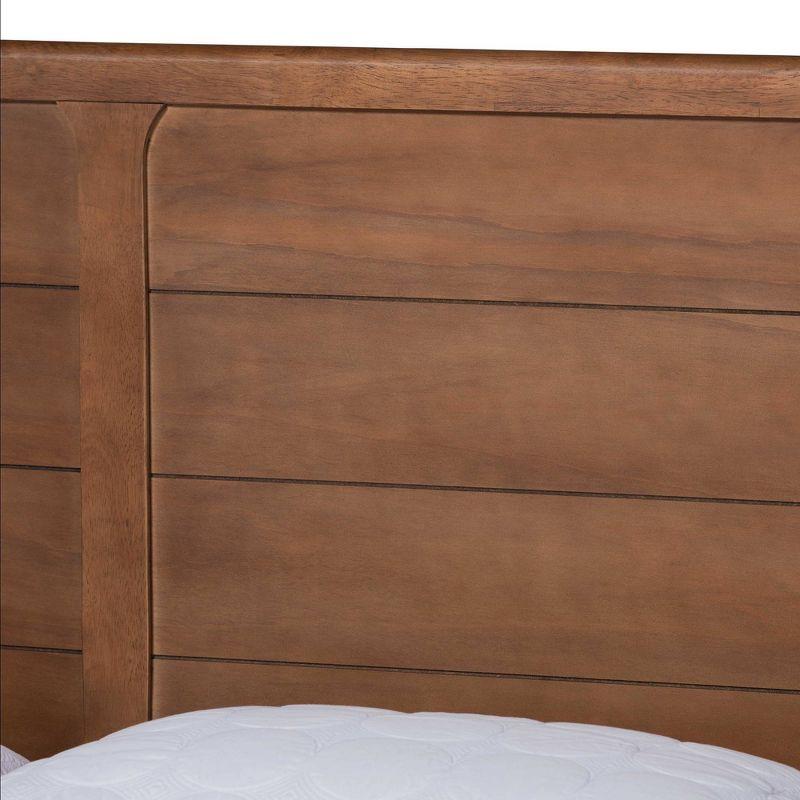 Queen Kassidy Wood Platform Bed Walnut Brown - Baxton Studio: Modern Style, No Box Spring Needed
