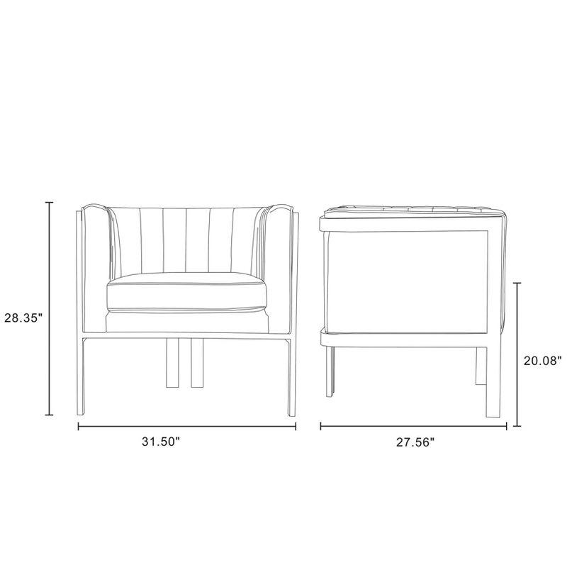 Set of 2 Paramount Velvet Accent Armchairs - Manhattan Comfort