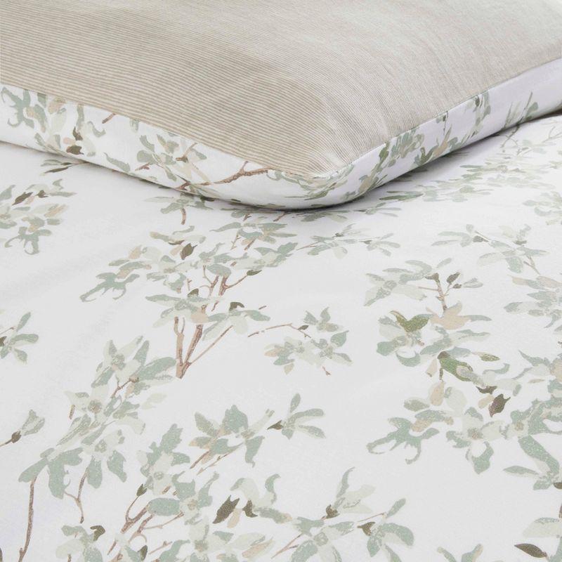 Laura Ashley Lindy Green Cotton Reversible Duvet Cover Set