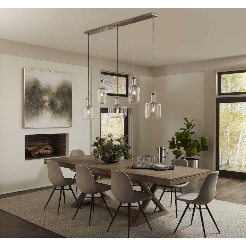 Latrobe Brushed Nickel Glass Pendant Light