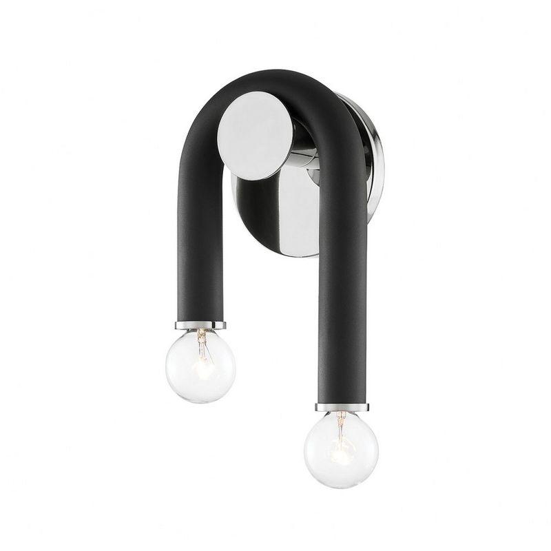 Jeremy 2 Light Steel Dimmable Armed Sconce