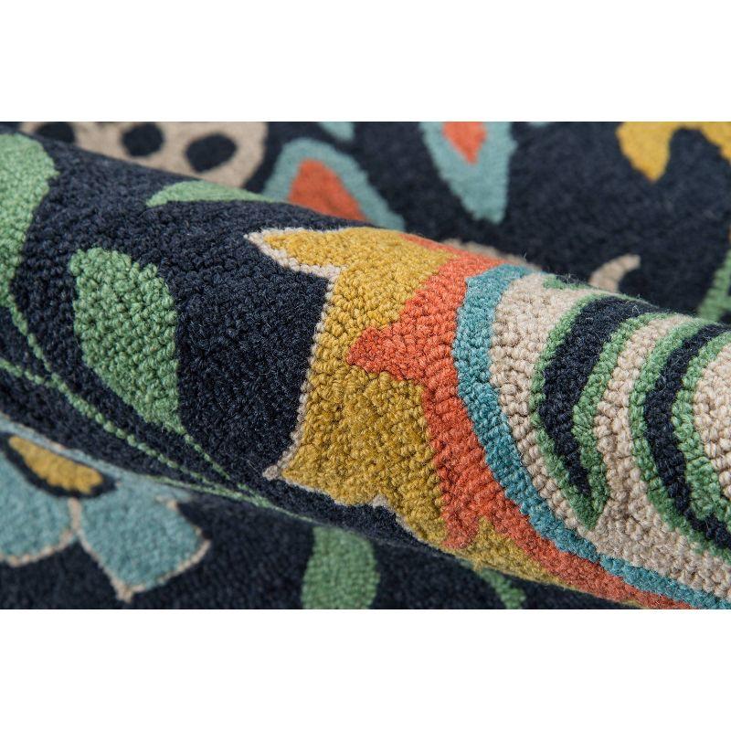 3'9"x5'9" Newport Floral Area Rug Navy Blue - Momeni