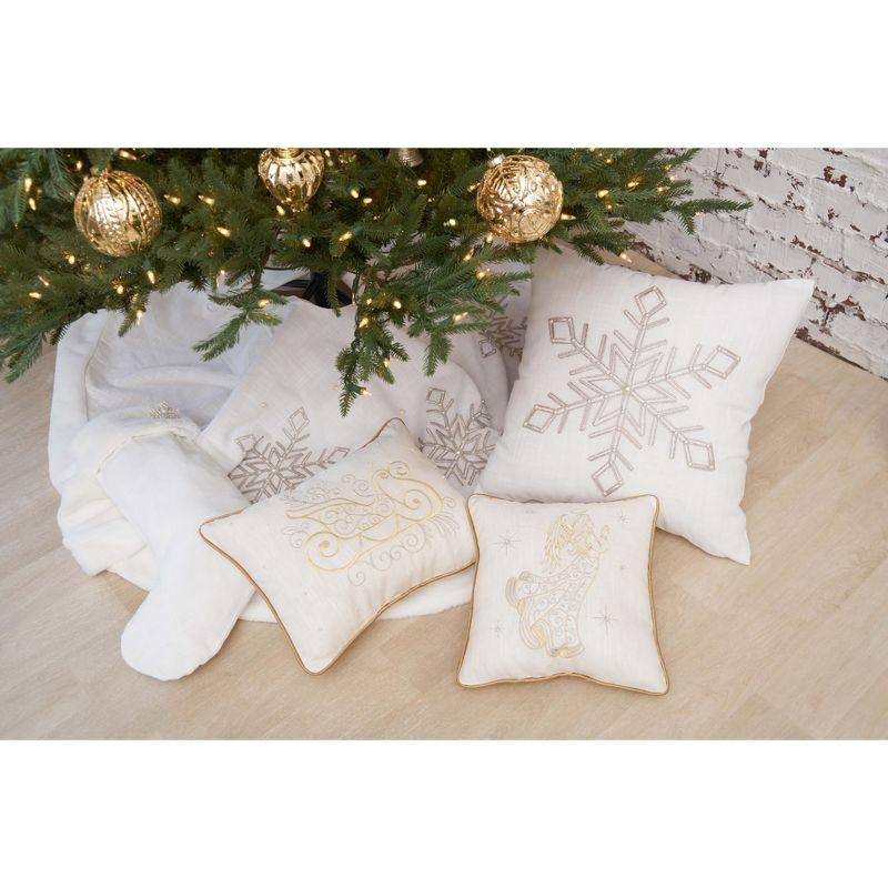 C&F Home Champagne Snowflake Pillow