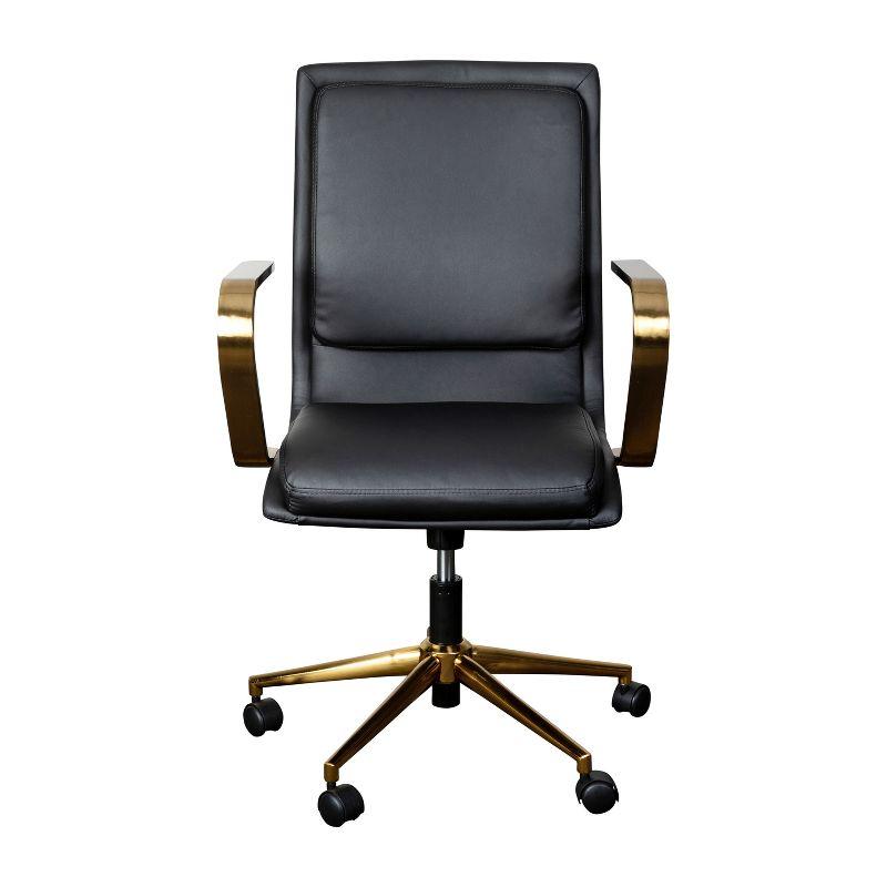 Flash Furniture Mid-Back Designer Upholstered Swivel Executive Office Chair with Armrests by Flash Furniture