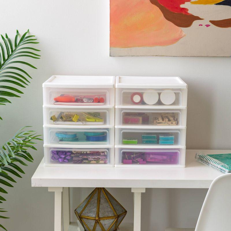 IRIS USA, Inc. 4 Drawer Plastic Desktop Organizer