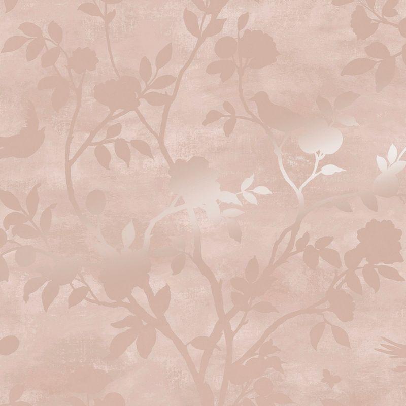 Laura Ashley Eglantine Silhouette Blush Wallpaper Roll