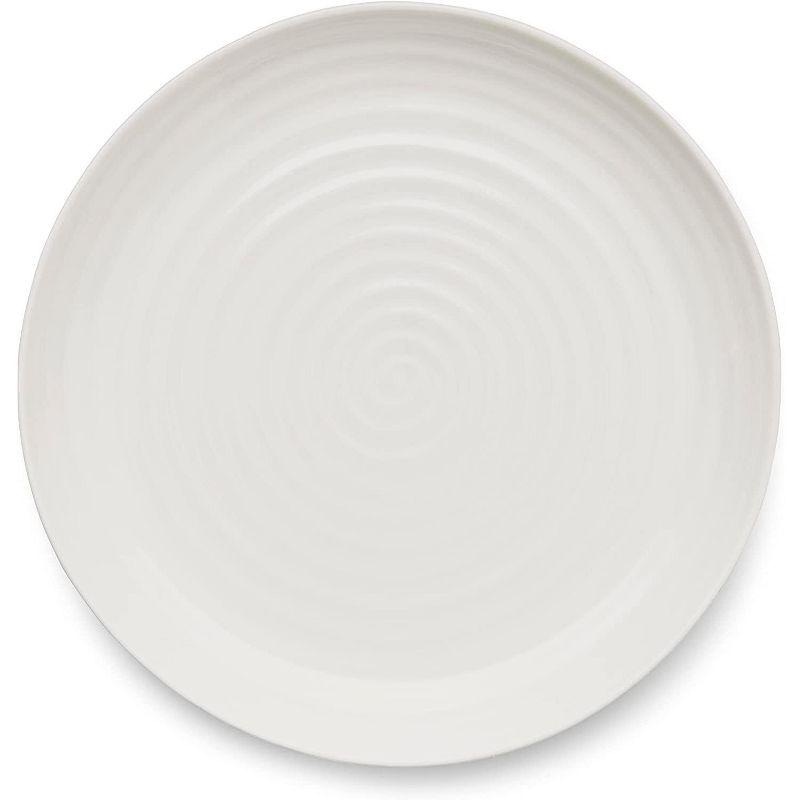 Handcrafted White Porcelain 9.25" Salad/Dessert Plates, Set of 4