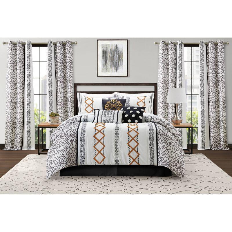 Nanshing America, Inc Anthony Taupe Microfiber 15 Piece Comforter Set