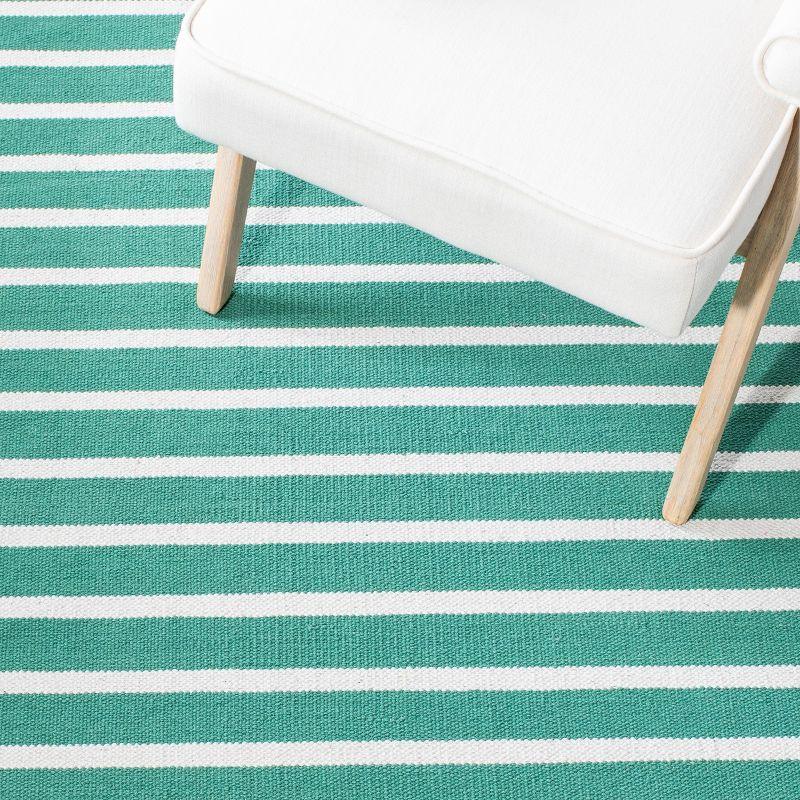 Montauk MTK313 Hand Woven Indoor Accent Rug - Dark Green/Ivory - 4'x6' - Safavieh