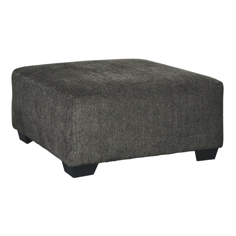 Ballinasloe Contemporary Gray 39" Oversized Chenille Ottoman