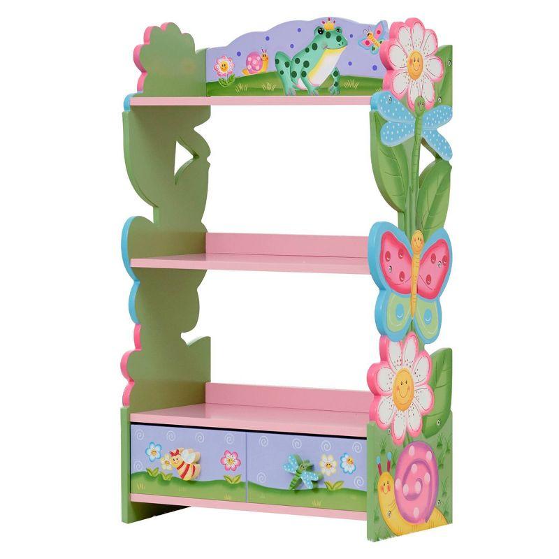 Magic Garden Kids' Multicolor Wooden Bookshelf with Storage Drawers