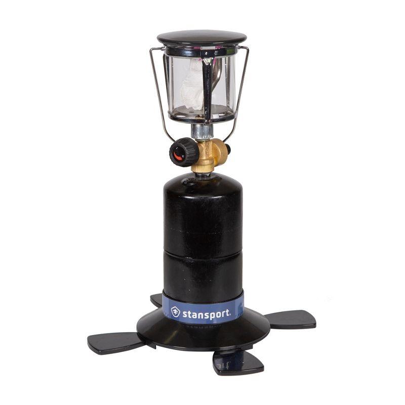 Compact Black and Silver Propane Camping Lantern