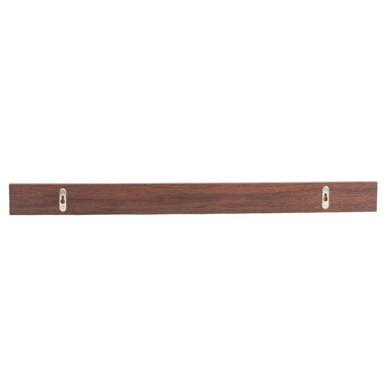 Kiera Grace 23"x4" Wall Shelf Dark Brown: MDF Composite, Rustic Edge Floating, Bedroom & Living Room Decor