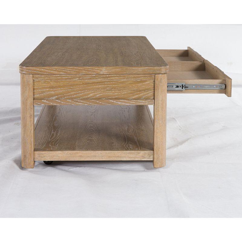 Signature Design by Ashley Rencott Two Drawer Coffee Table, Light Brown