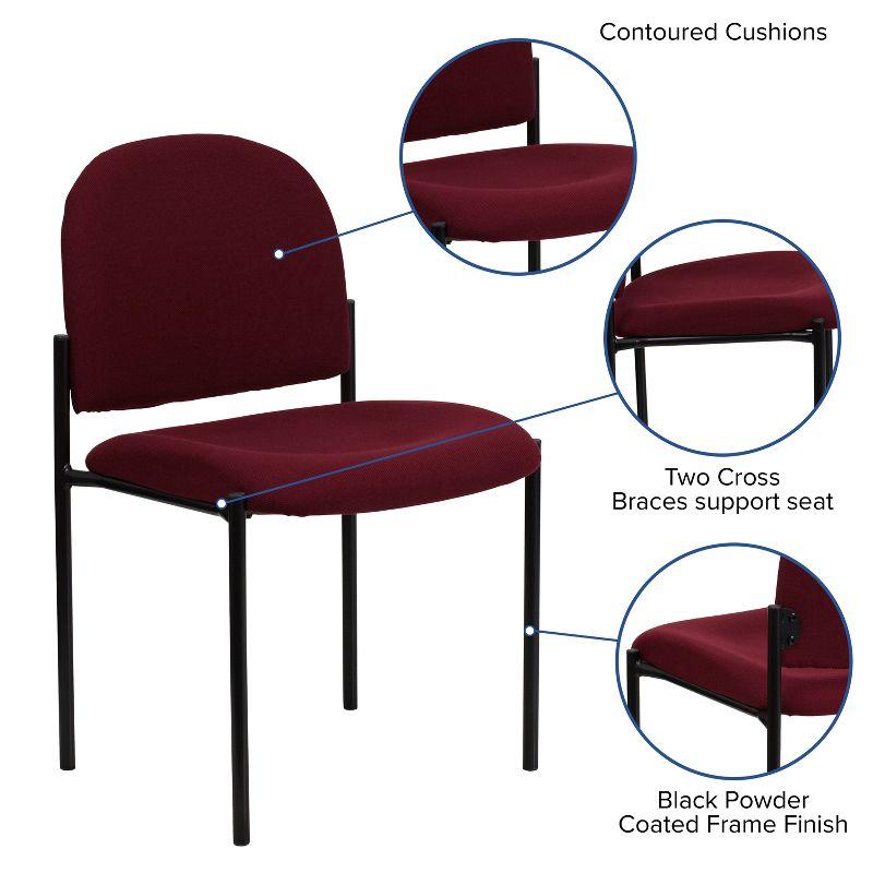 Flash Furniture Prather Tania Comfort Upholstered Stackable Side Reception Chair