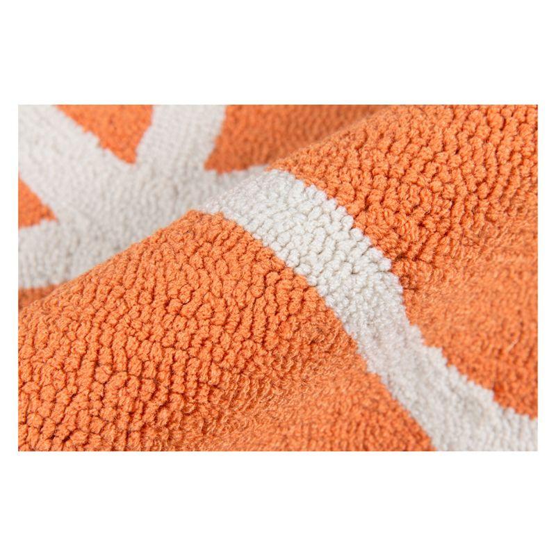 3' Fruit Hooked Round Accent Rug Orange - Novogratz By Momeni