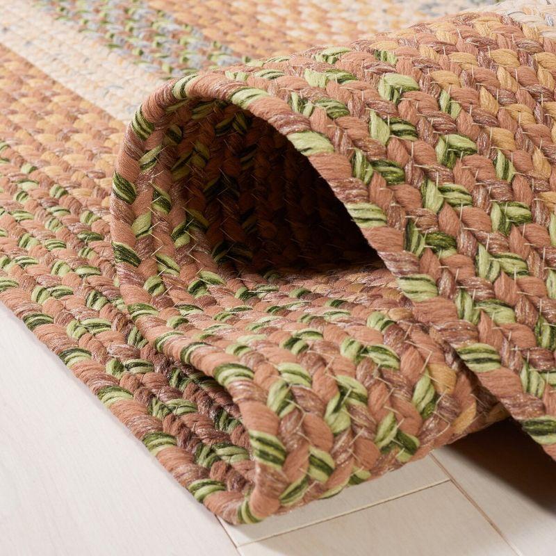 Braided BRD314 Hand Woven Accent Rug - Tan/Multi - 2'6"x5' - Safavieh.