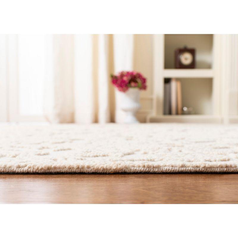 Elegance Ivory Hand-Tufted Wool Round Rug, 30 in