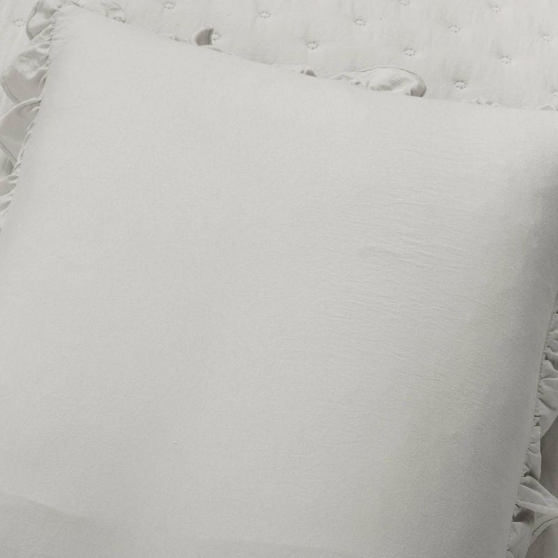 Lush Decor Reyna Ruffle Microfiber Reversible 3 Piece Quilt Set (Set of 3)