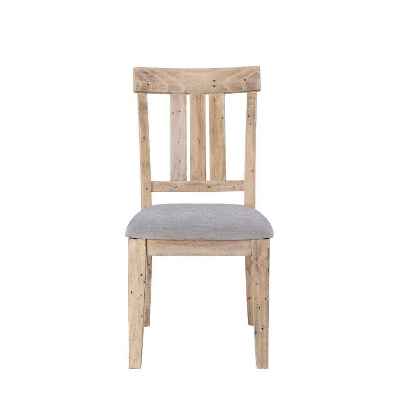 Ink+Ivy Set of 2 Sonoma Dining Side Chair Natural/Gray: Upholstered, Wood Frame, Foam Cushion