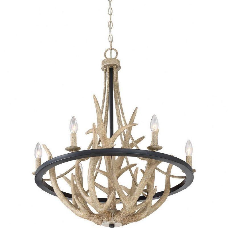 Quoizel Lighting Journey 6 - Light Chandelier in  Earth Black