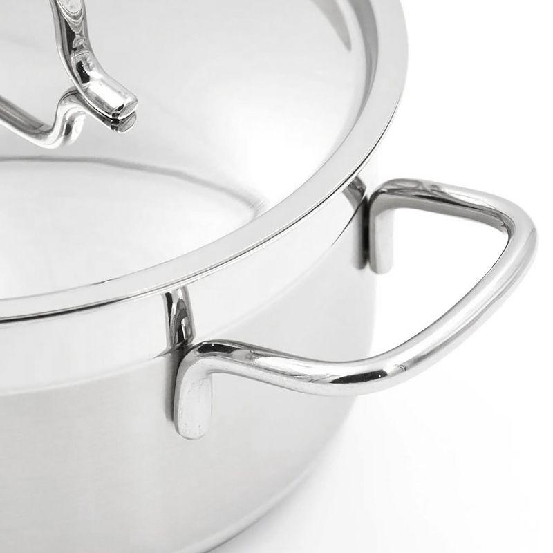 Korkmaz Alfa 2 Piece 4.2 Liter Stainless Steel Low Casserole Dish with Lid